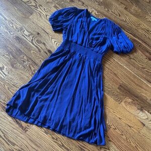 Draper James Elegant Blue Puff Sleeve Dress